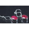 Pendientes de Corindon rojo J2755