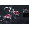 Pendientes de Corindon rojo J2755