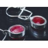 Pendientes de Corindon rojo J2755