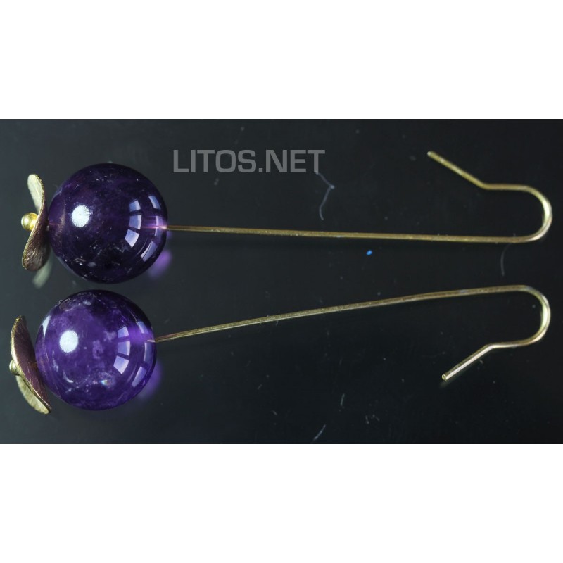 Pendientes de amatista J409