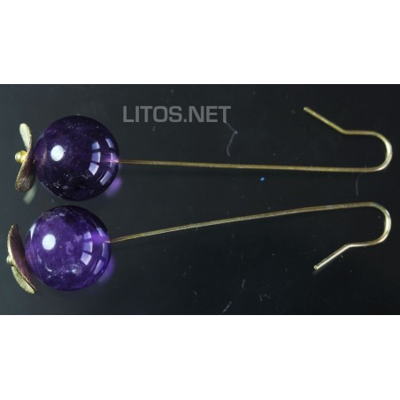 Pendientes de amatista J409 Pendientes de amatista J409