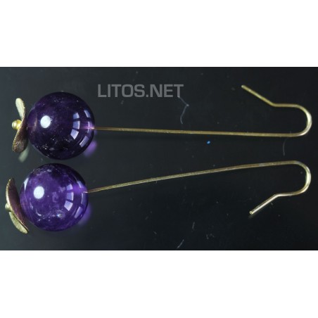 Pendientes de amatista J409