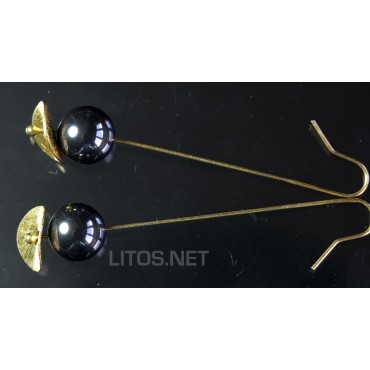 Pendientes de hematite J411