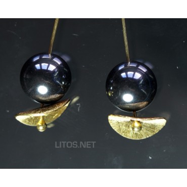 Pendientes de hematite J411