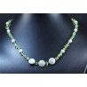 Collar de perlas y olivino J2891