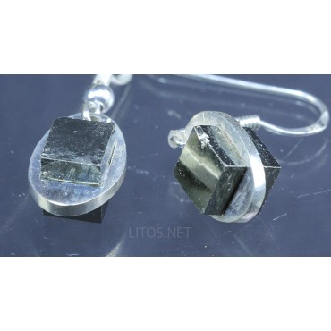 Pendientes pirita J3024