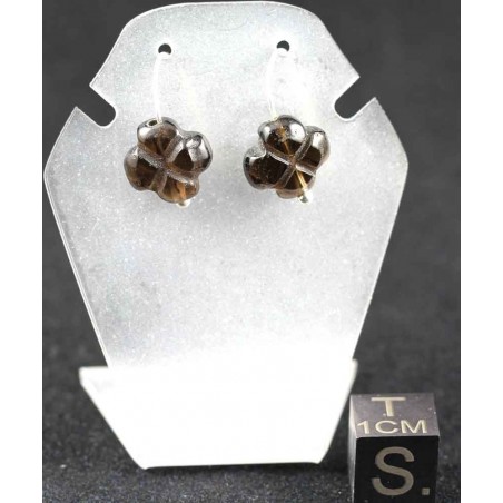 Pendientes de cuarzo ahumado J479 Pendientes de cuarzo ahumado J479