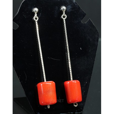 Pendientes de coral gorgonia J3289 Pendientes de coral gorgonia J3289