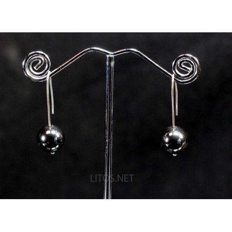 Pendientes de hematite J3302 Pendientes de hematite J3302