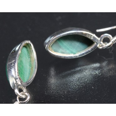 Pendientes de malaquita J3360