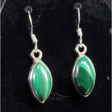 Pendientes de malaquita J3360