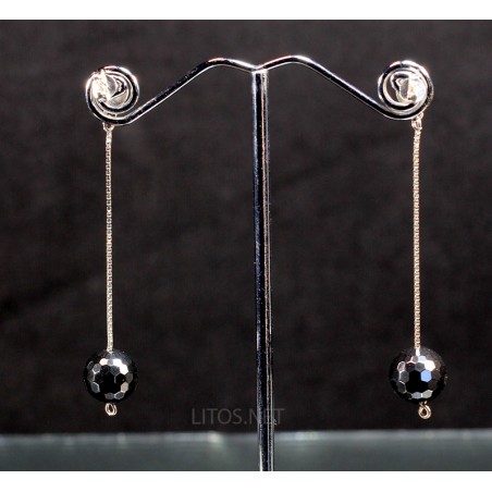 Pendientes de hematite J3403 Pendientes de hematite J3403