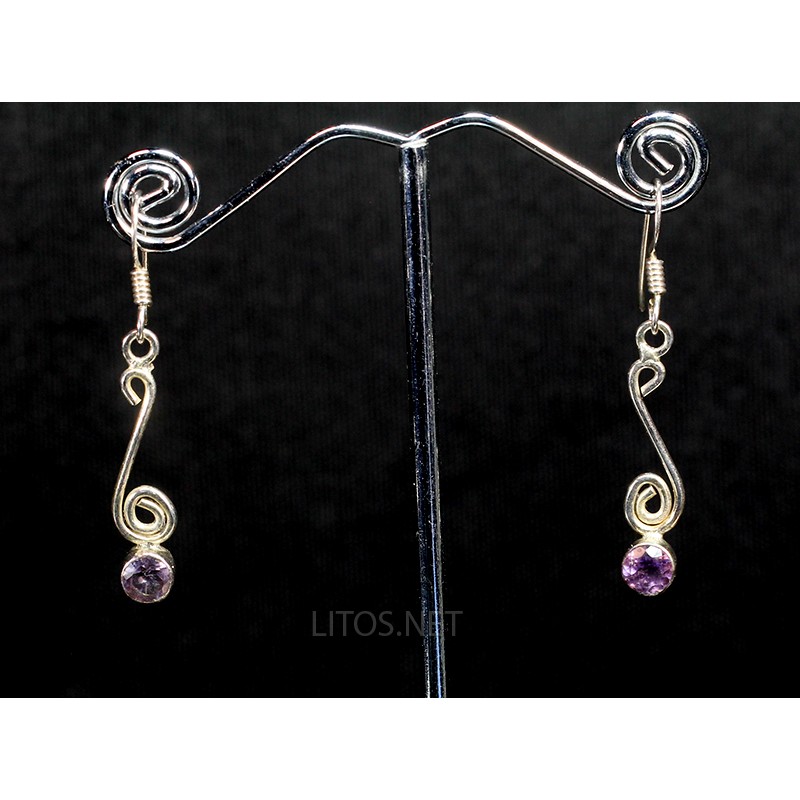 Pendientes de amatista J3405