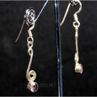 Pendientes de amatista J3405