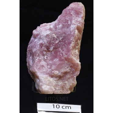 Mineral cuarzo rosa en bruto